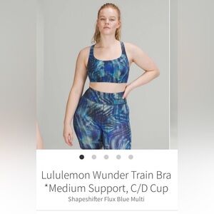Lululemon Wunder Train Bra *Medium Support, C/D Cup
Shapeshifter Flux Blue Multi
